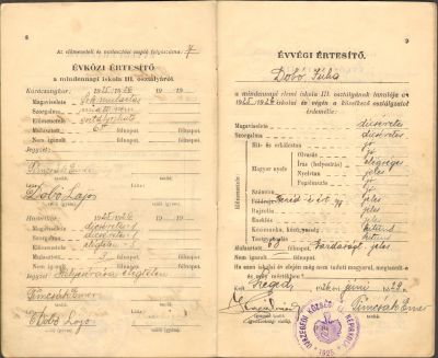 Értesítők, oklevelek - 0010-5