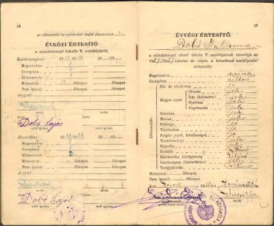 Értesítők, oklevelek - 0010-7