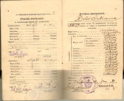 Értesítők, oklevelek - 0010-8